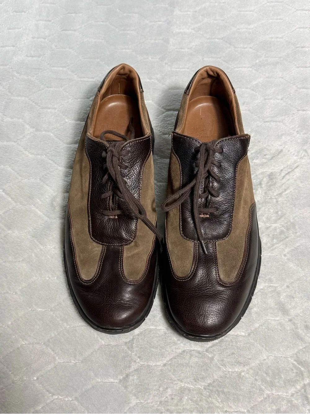Allen Edmonds Day Tripper Shoes USA 8.5D Brown Taupe Leather Suede Walking